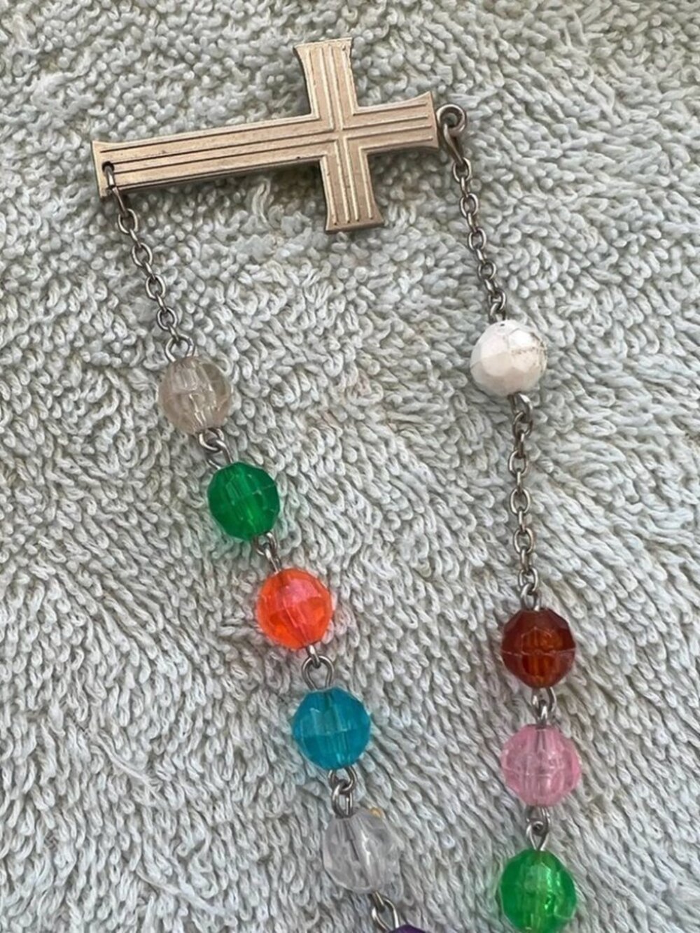 Handmade Beaded Jesus Cross Bracelet